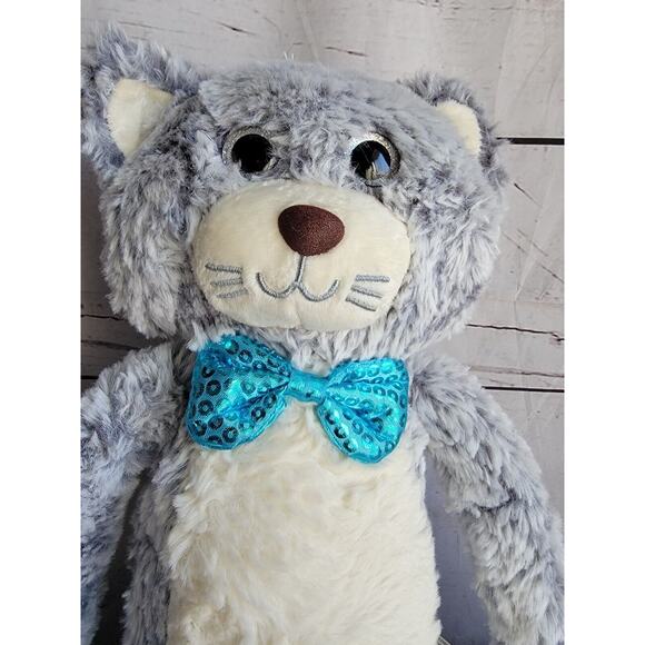 Cat Plush Gray Stuffed Animal Long Arms Legs 20 Inches - Picture 2 of 8